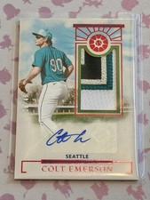 2024 Panini Boys of Summer Prospect Material Signatures Colt Emerson Mariners