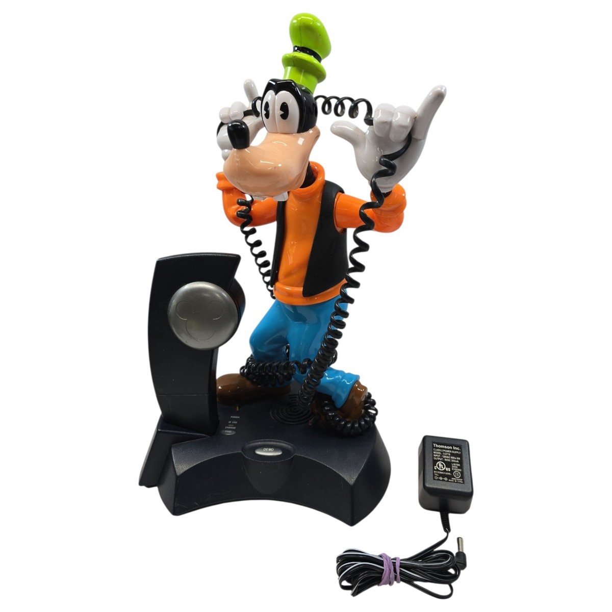 Vintage Disney Animated Talking Goofy Cordless Landline Telephone