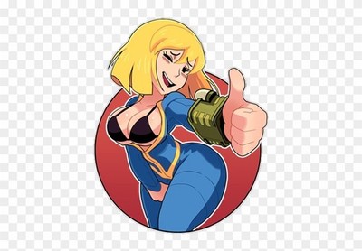 Fallout vault girl sticker 4''x4'' high gloss vinyl decal