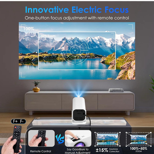 P30 Smart Mini Projector Android 11 WiFi6 Support 4K 1080P BT5.0 Projector 1280* - Picture 3 of 4