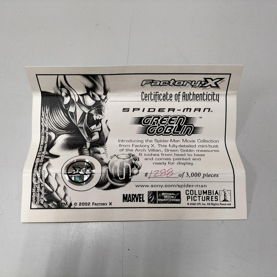 Factory X 1280/3000 Green Goblin Mini Bust | eBay