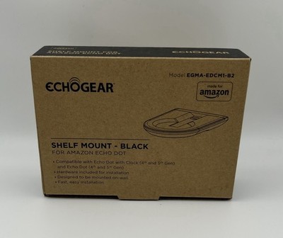 ECHOGEAR EGMA-EDCM1-B2 Shelf Wall Mount For Amazon Echo Dot 4th 5th Gen Black