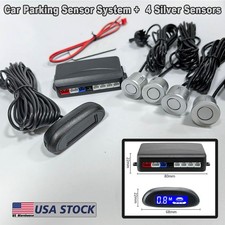 4 Parking Sensors LED Car Auto Backup Reverse Rear Radar System Alert Alarm Kit