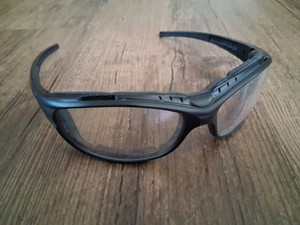 UVEX  Safety Glasses, Black Frame, Clear Lens, Anti-Fog 