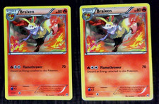 2015 Pokemon Braixen 26/162 Uncommon Non Holo BREAKthrough TCG Cards Lot 2