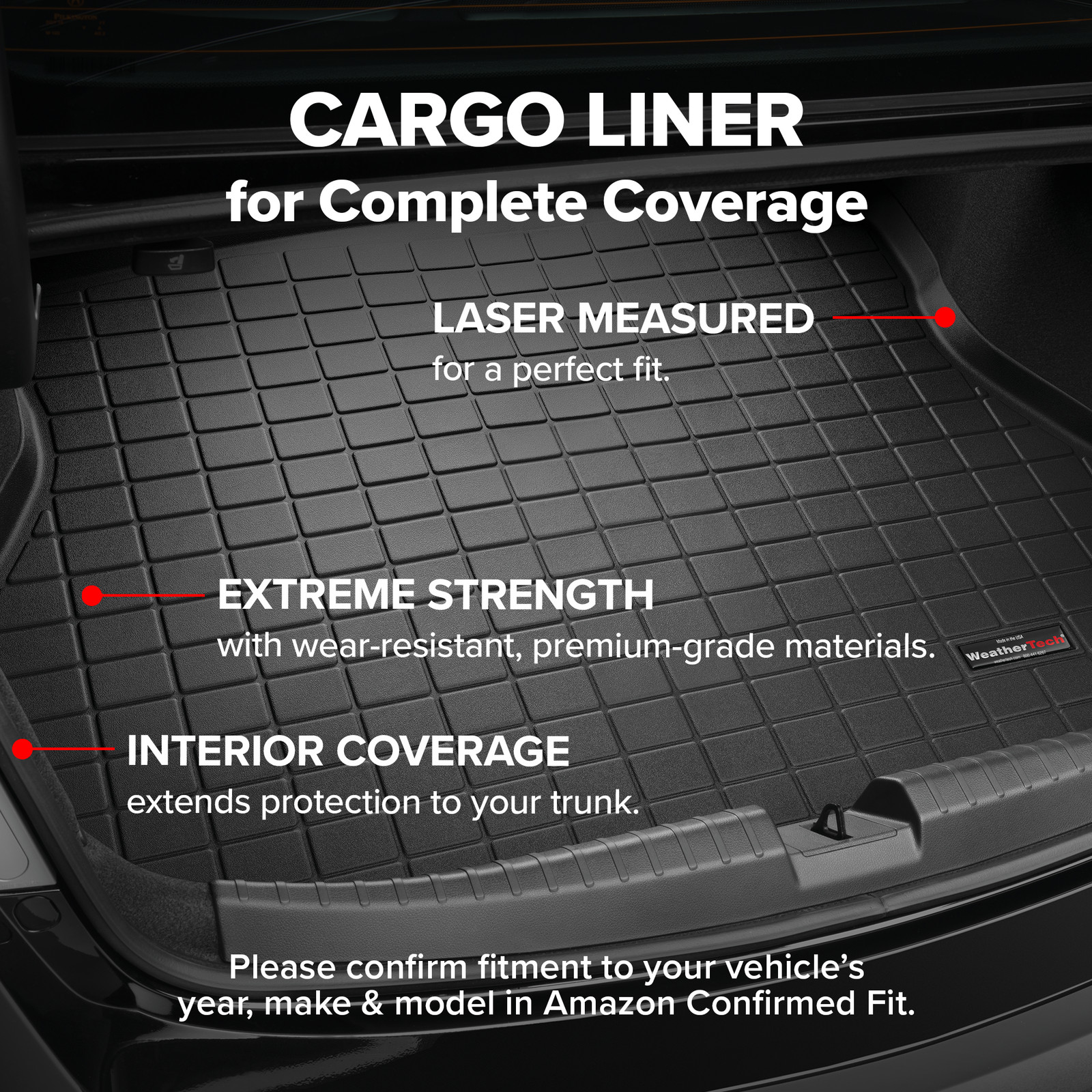 WeatherTech Cargo Trunk Liner for 2014-2024 Maserati Ghibli - Black