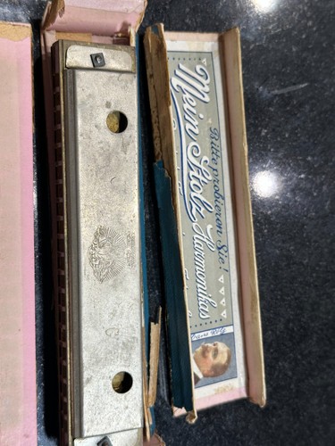 Antigua Hermónica Mein Stolz con Caja Alemania Original - Imagen 4 de 8
