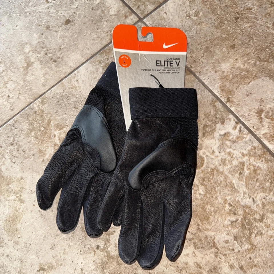 Men's Nike Leather Batting Gloves HARD TO FIND...RARE Diamond Elite V - image 2 of 3