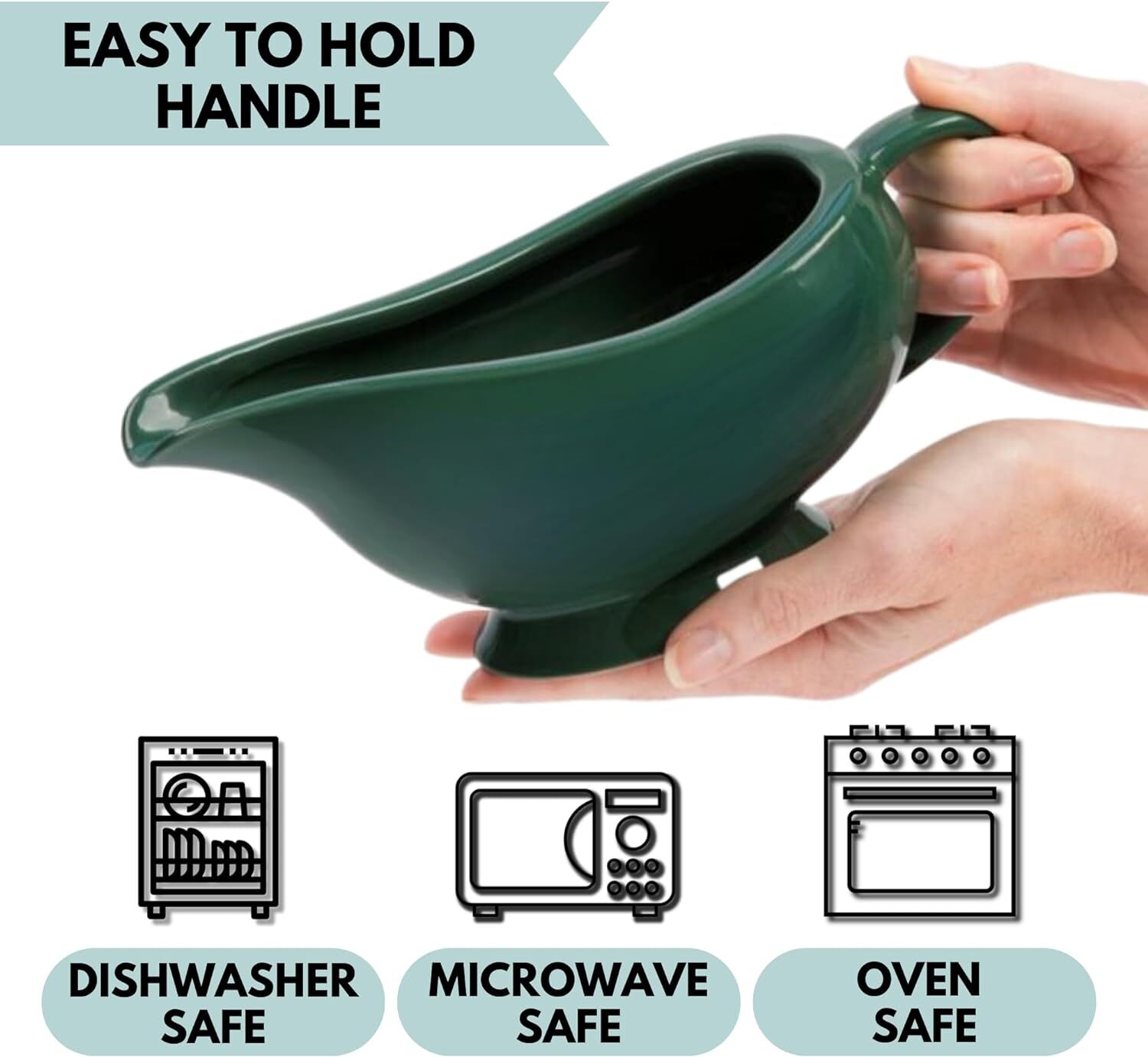 Thanksgiving Gravy Boat (14 oz) Elegant Ceramic Bowl Green eBay