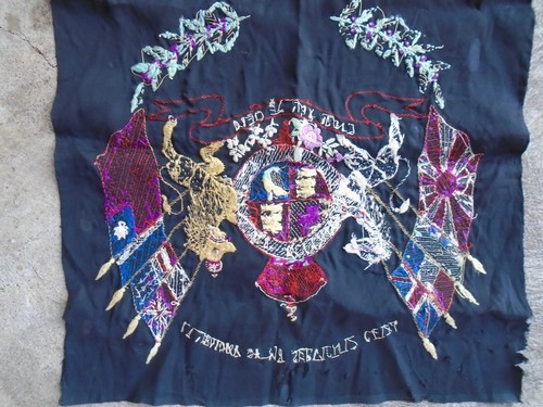 In Memory of My Service in China banner, British coats of arms, US & other flags - Picture 8 of 9