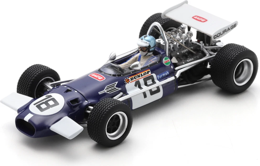 Miniature Spark S7087 Brabham BT11 N°19 GP Afrique Du Sud 1967 Dave Charlton 1/43