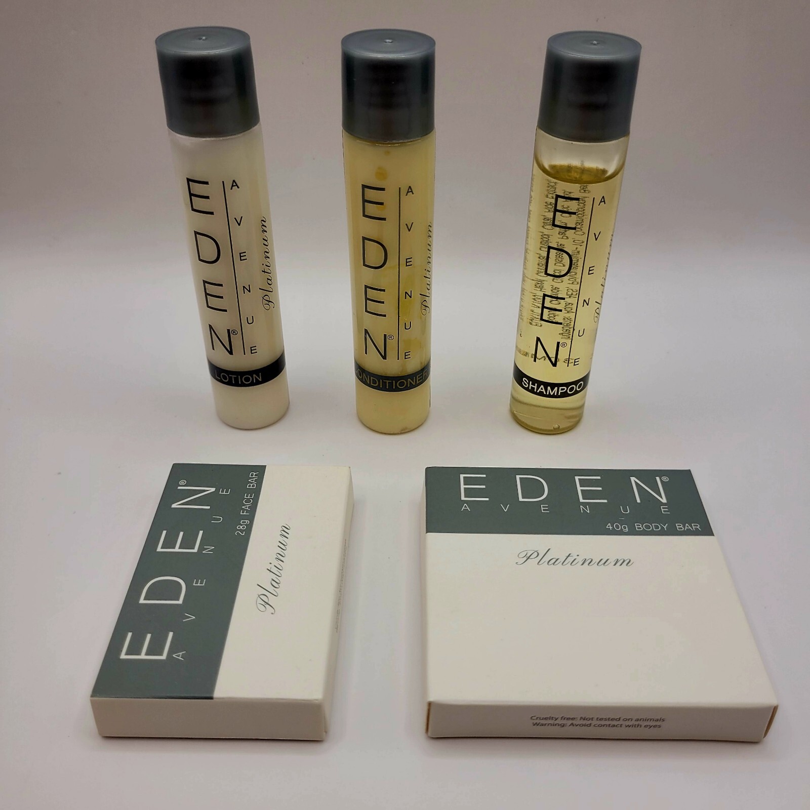 Eden Avenue Platinum Hotel Shampoo Lotion Condition Soap Travel Size Lot NEW