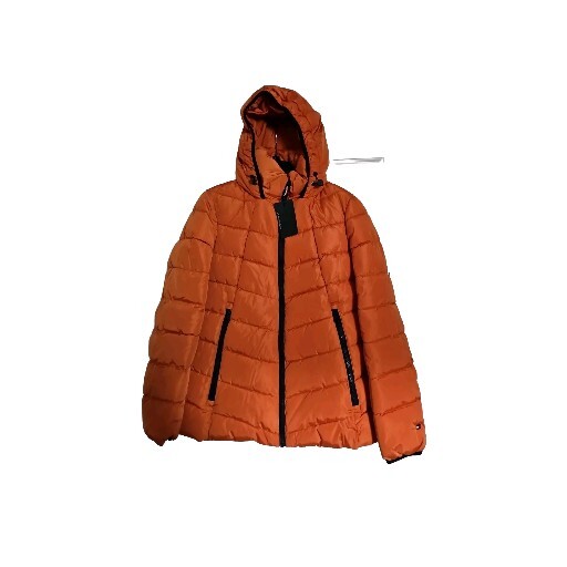Tommy Hilfiger Women's Hooded Puffer Jacket/Coat Insulated Orange 