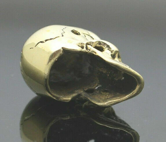 Cuchillo Paracord de latón con cuentas de calavera cordón cuentas oro accesorios hechos a mano 2 piezas Foto 3 de 4