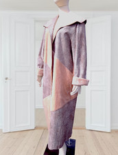 Joseph Ribkoff Open Over Coat Jacket- Faux Fur Snake.biscuit Beige & Grey Uk 18