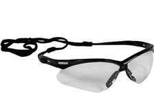 2 Pairs Kleenguard Nemesis Safety Glasses Black Frame Clear Lens