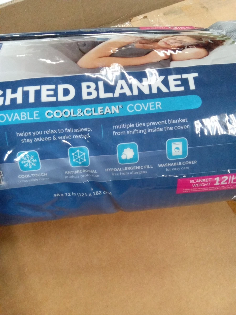 Cooling Weighted Blanket with Removable Cover 48 x 72 12 lbs. Sealy 671kb
