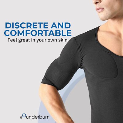 Rounderbum Compression Shirt Men Mens X-Small, Black Padded Muscle