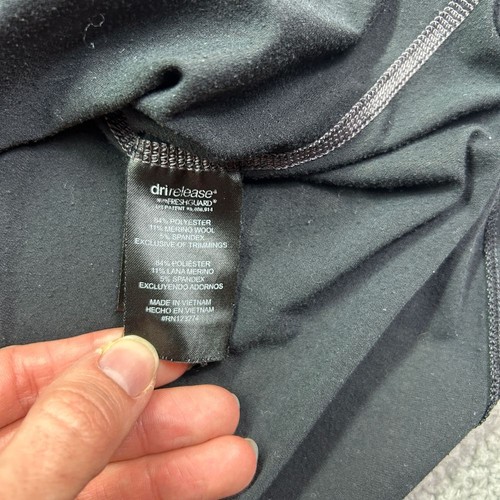 Paradox Quarter Zip Merino Blend Long Sleeve Solid Black Dri Release Mens Medium - Picture 3 of 6
