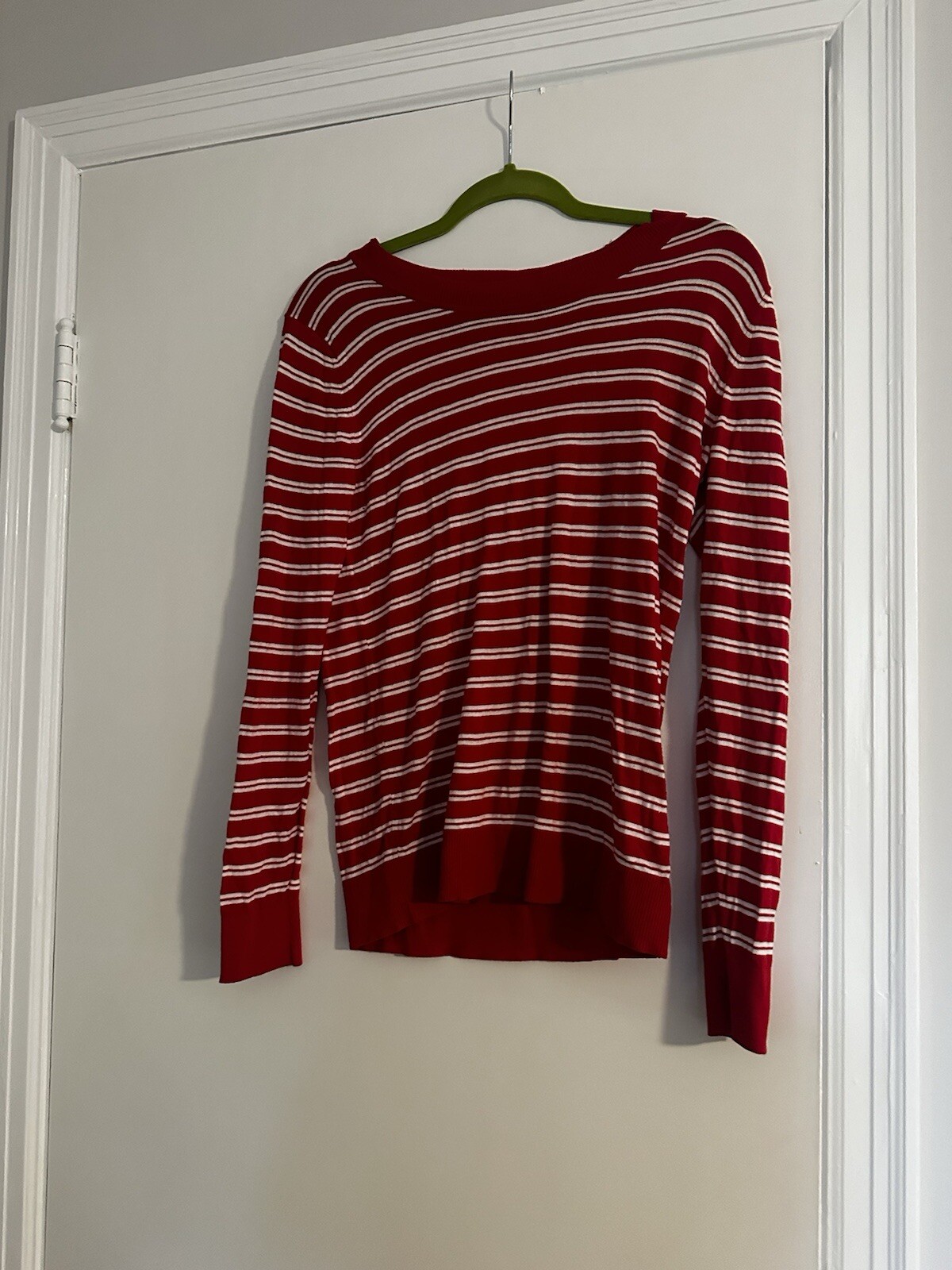 Women's Banana Republic Red & White Forever Sweater Pullover Size SP