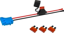 Wire Harness Connector w/ 4x Fuse for Peg-Perego 12-Volt SLA Battery Ride-on Car