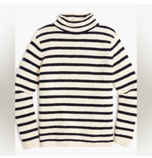 J.Crew Roll Neck Cozy Cabin Stripe Sweater Women NWT