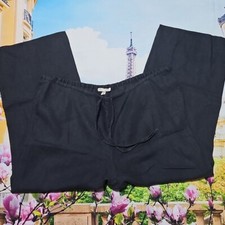 Eileen Fisher Gray Irish Linen Crop Pants Size Medium