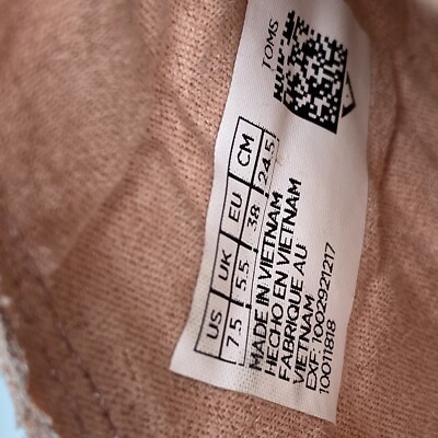 Toms 7.5 Lenox Bloom Basketweave Pink Leather Womens Lace Up