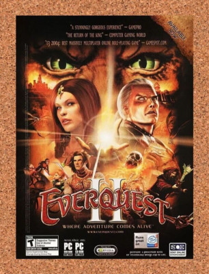 EverQuest II PC Original 2006 Ad - SOE MMORPG Video Game Promo