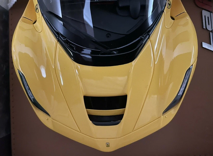 BBR 1:18 Ferrari LaFerrari Yellow Deluxe Edition #3 of 10 RARE NIB w/Base &Cover - Image 3 of 4