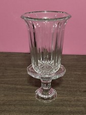 Beautiful Large 2 Piece Crystal Hurricane Candle Holder