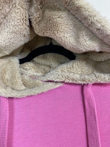 Aerie Pink Faux Sherpa gefüttert Hoodie Sweatshirt Damen Größe Small Oversized Fit - Bild 4 von 15