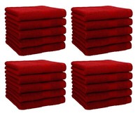 Betz 20 StüCk GäStehandtüCher Premium 100%Baumwolle GäStetuch-Set 30X50 Rubinrot