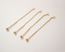 6pcs Tassel Chain Charm,Gold Earring Chain Pendant,Thread Earring