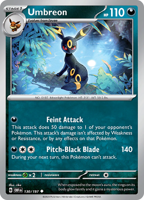 #ad #ad Pokemon Umbreon 130 197 Obsidian Flames Reverse Holo NM M $2.95