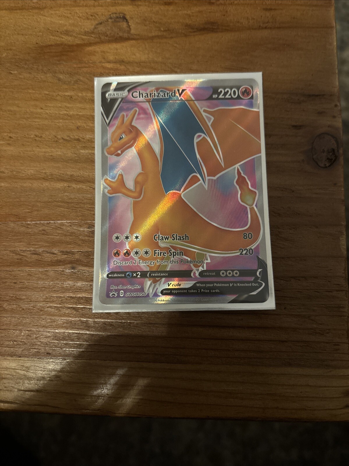 Pokémon Charizard V SWSH050 Black Star Promo Full Art Ultra Rare NM
