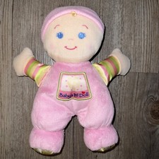 2008 Fisher Price Pink Baby's 1st Doll Plush soft squishy Rattle Baby Girl Toy