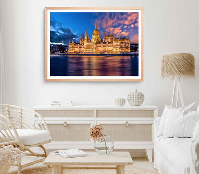 Hungarian Print, Parliament Wall Art, Buildings Framed Nature Wall Art, City