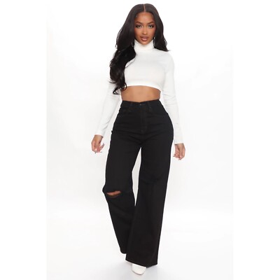 Wide Leg Jeans Going Out Outfits With Black Jeans Ribcage Bootcut