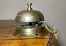 rare antique 19th century brass Victorian countertop store dinner reception bell