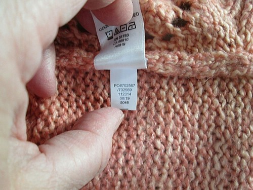 Suéter tejido abierto Maurices para mujer talla M pecho 39 rosa dobladillo alto-bajo 24533 - Imagen 8 de 9