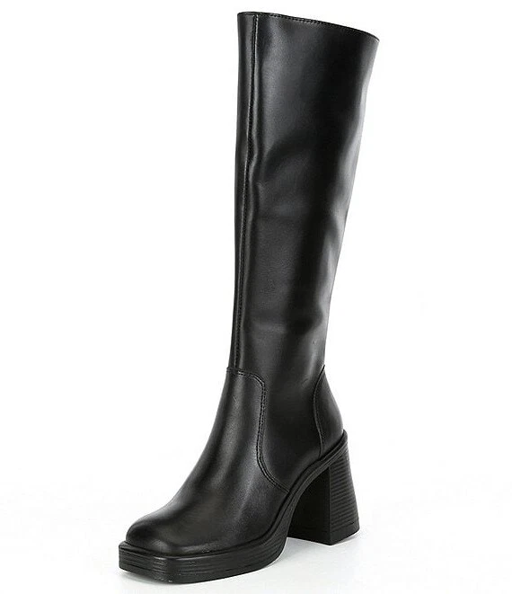 Steve madden black tall cheap boots