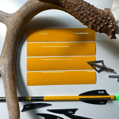 3 Arrows Archery - Arrow Wraps - GOLDEN YELLOW. 15 pack (Multi Size) Made In USA
