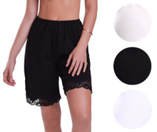 New Women's Premium Illusion Classic Trouser Pants Half Slip With Lace Trim 2637