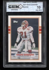 Deion Sanders RC 1989 Topps Traded #30T Rookie GEM MINT 10