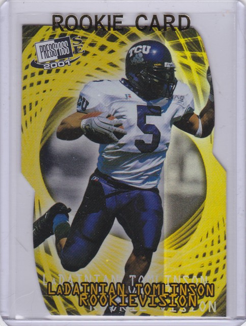 LaDAINIAN TOMLINSON ROOKIE CARD 2001 Vision SE INSERT Football TCU 
