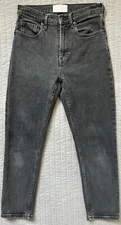 EVERLANE High Waist Straight Ankle Jeans Black Size 26