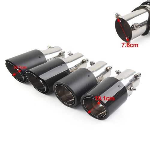 Tubo di Scarico Acciaio Inox Silenziatore Inter 76mm Tondo Scarico Auto Punta di Scarico - Foto 3 di 28