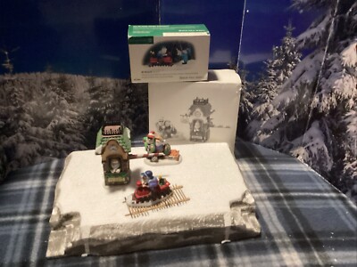 Dept 56  North Pole Lot Of 2 End of the Line & All Aboard (read Description)
