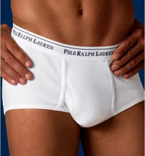 2 GENUINOS POLO RALPH LAUREN TALLAS: 42 A 60 BLANCO NEGRO ALGODÓN TIRO MEDIO CALZONCILLOS Foto 4 de 4